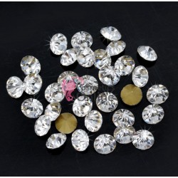 Diamante 100 buc de unghii 3D, DS002 Argintii 2,0mm 